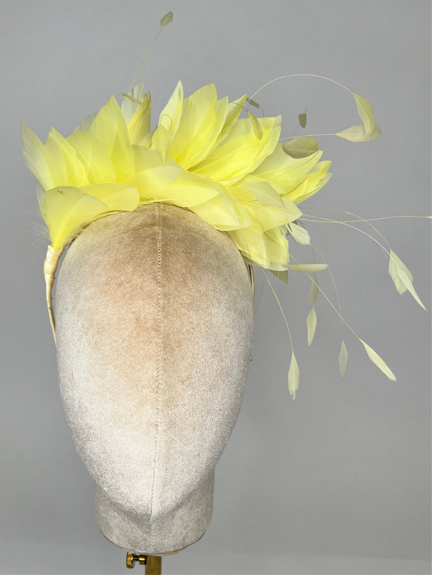 Hera Feathered Headband yellow